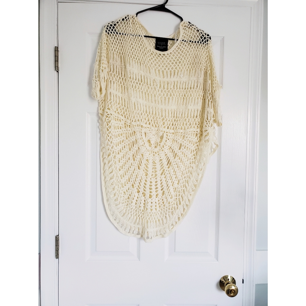 Crochet Cream Cover Up Sweater